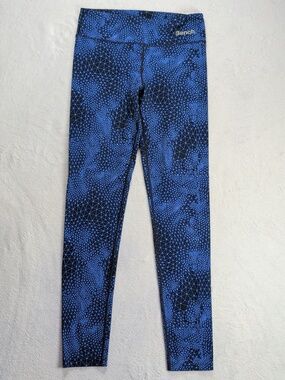 Bench Blue Abstract Cyber Grid Athletic Leggings Size M